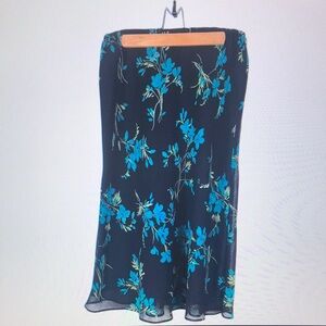 Floral Black and Blue Women's Skirt